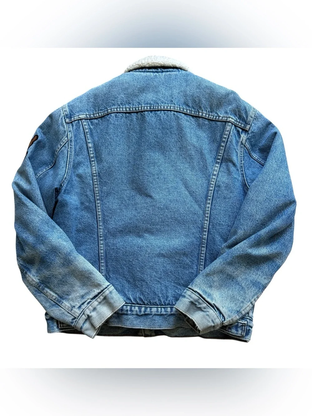 VTG Levi’s x Harley Davidson Patches Trucker Sherpa Distressed Denim Biker Y2K